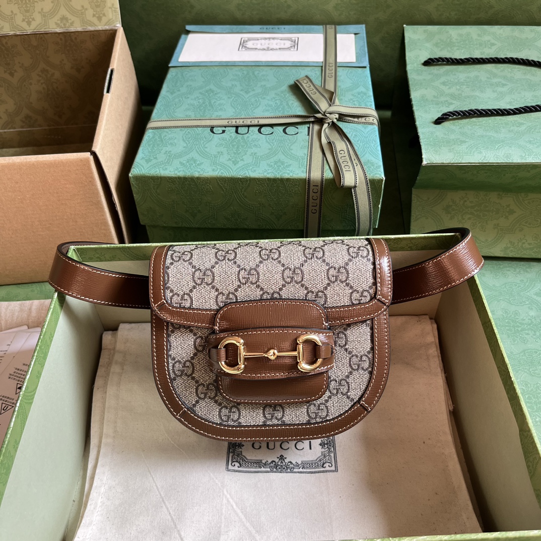 G*u*i horsebit 1955 rounded belt bag