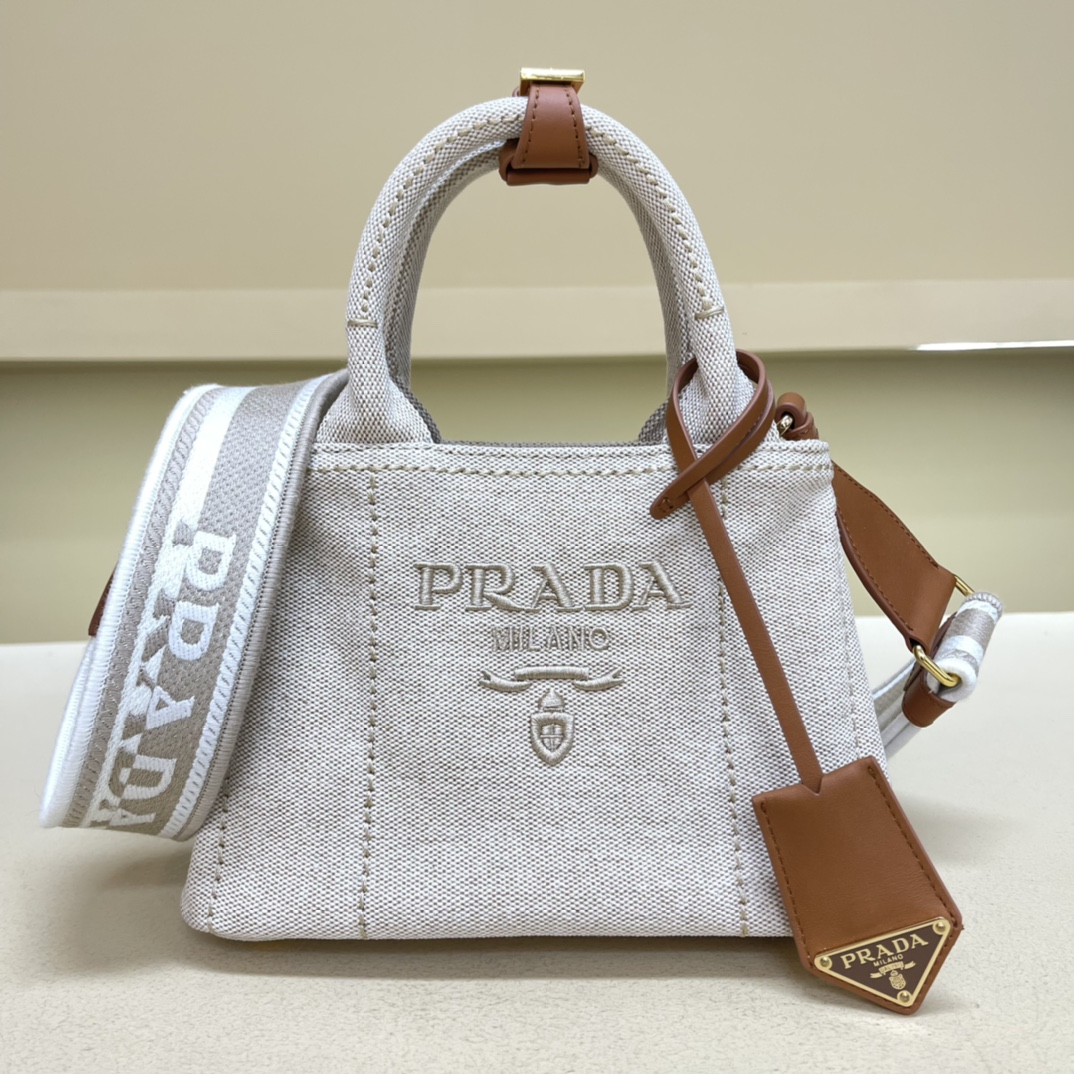Pra*a mini canvas tote bag