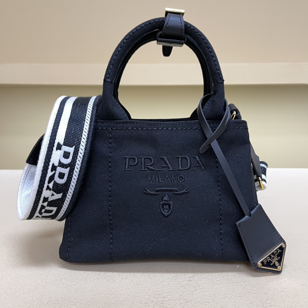 Pra*a mini canvas tote bag