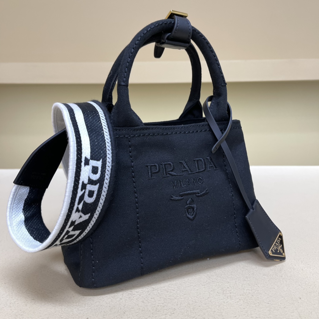 Pra*a mini canvas tote bag