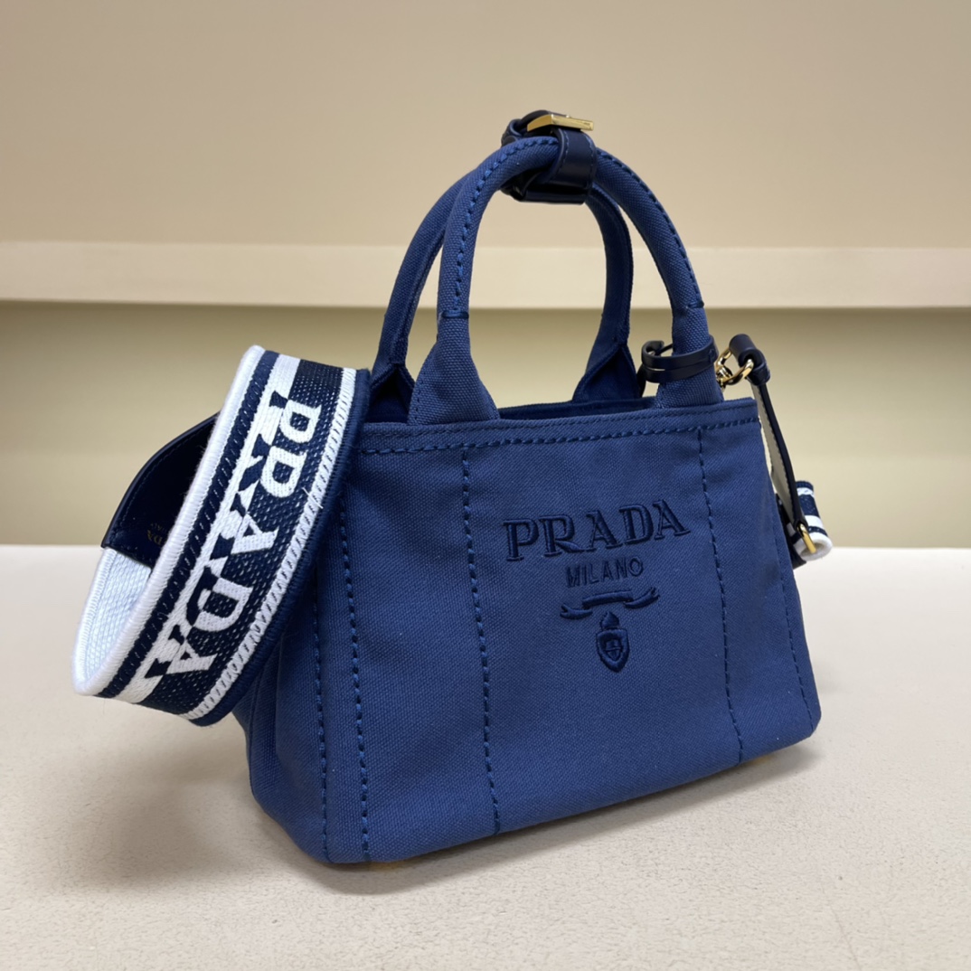 Pra*a mini canvas tote bag