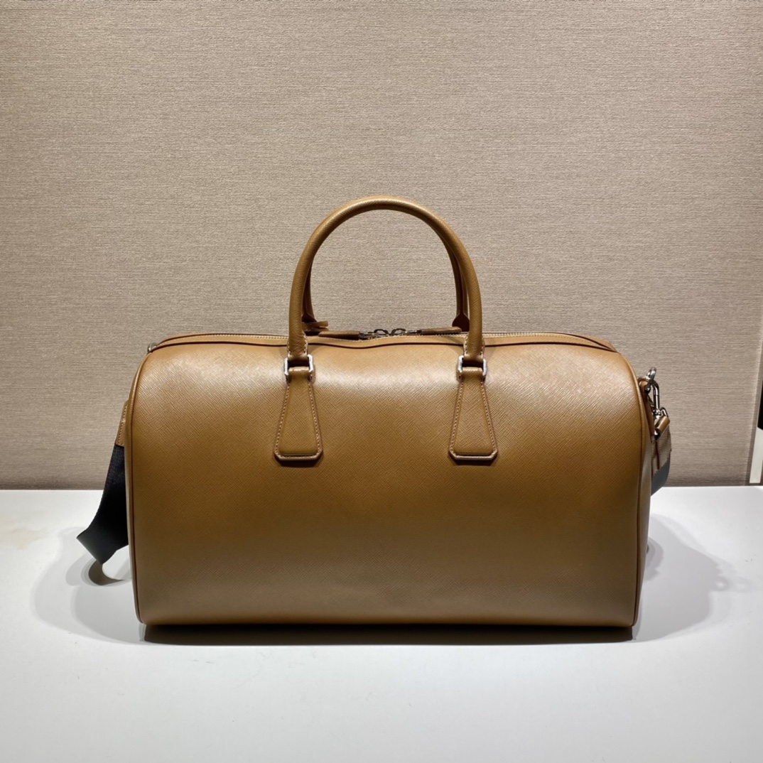 Pra*a saffiano leather travel bag