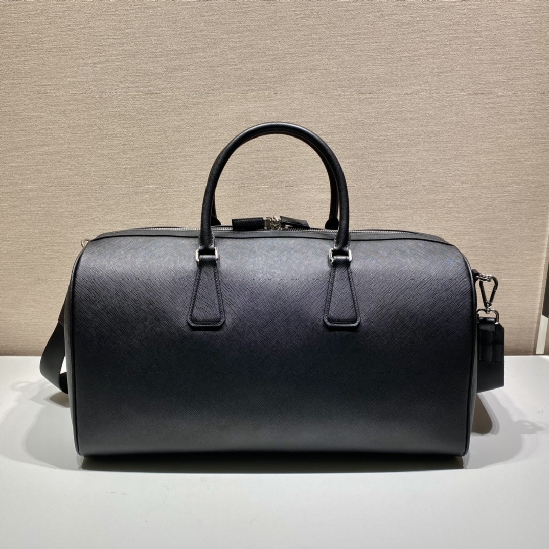Pra*a saffiano leather travel bag