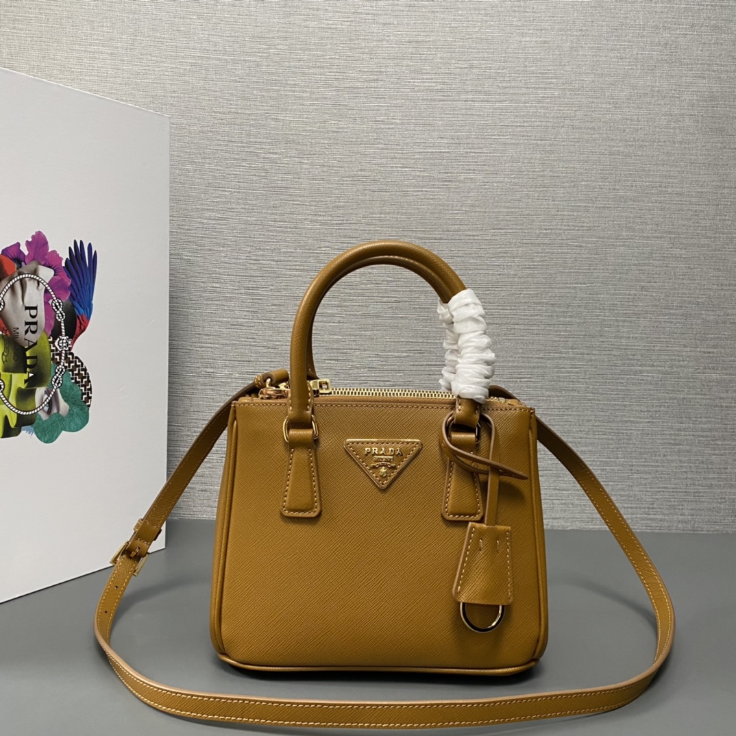 Pra*a galleria saffiano leather mini-bag