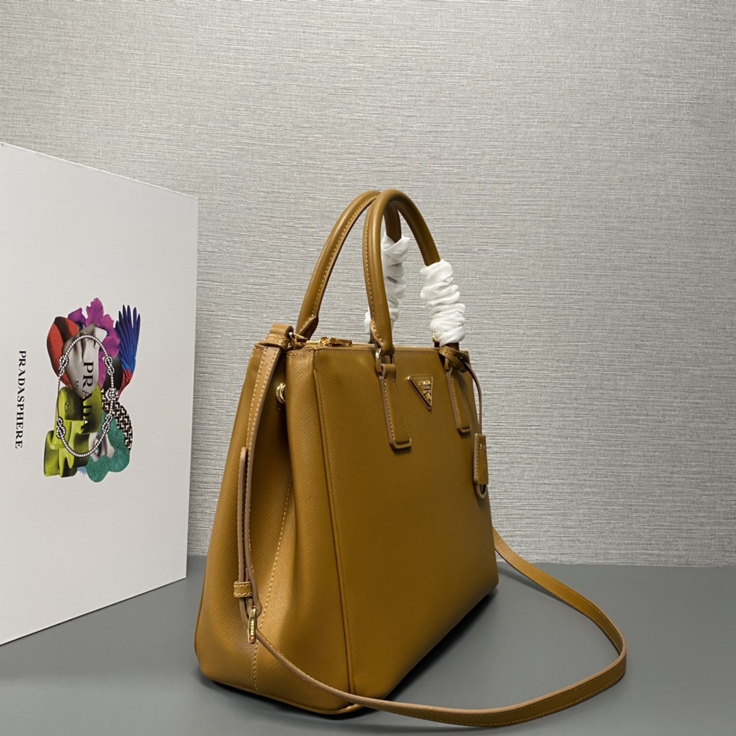 large Pra*a galleria saffiano leather bag