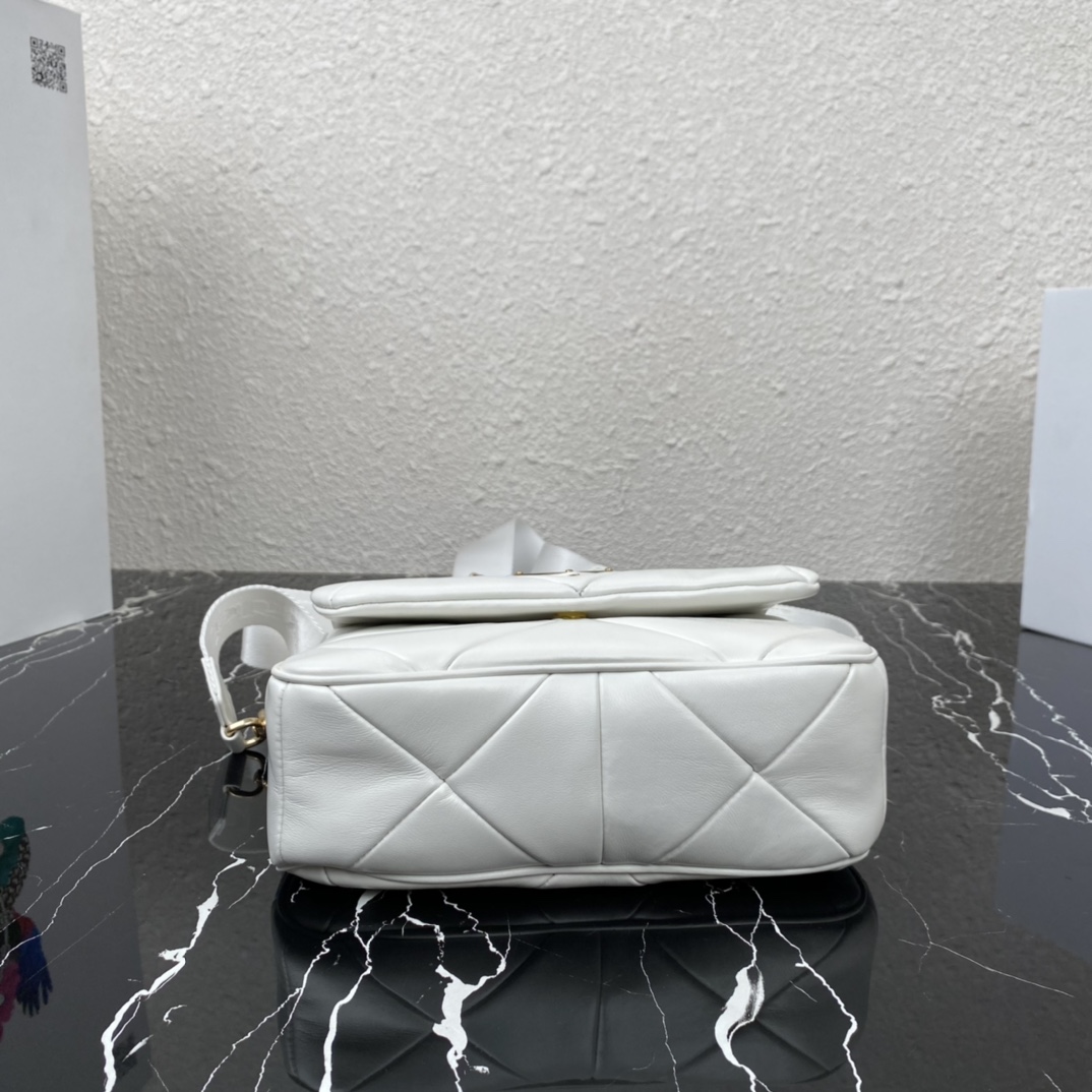 Pra*a system nappa patchwork shoulder bag