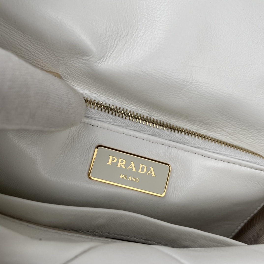 Pra*a system nappa patchwork shoulder bag