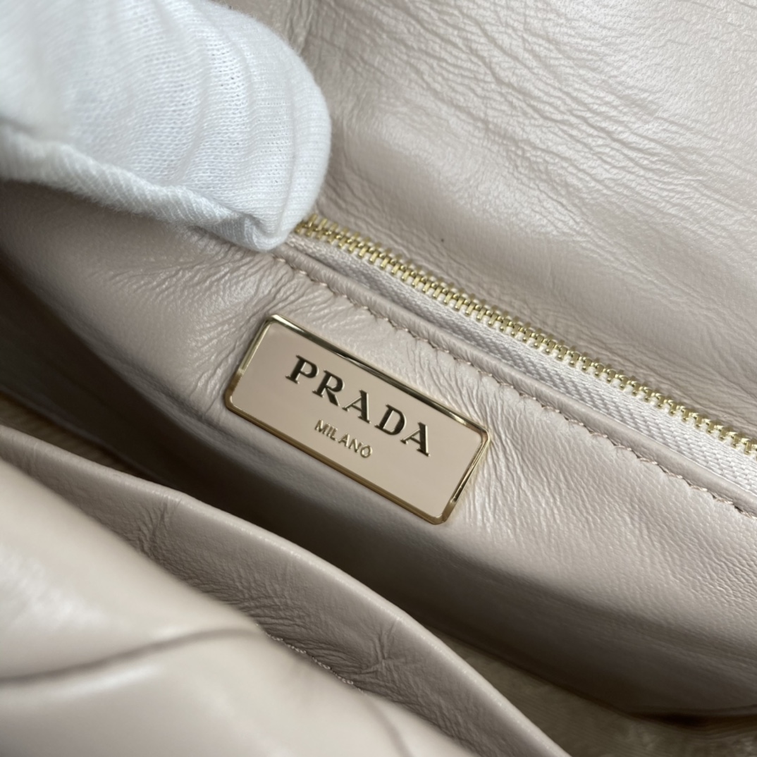 Pra*a system nappa patchwork bag