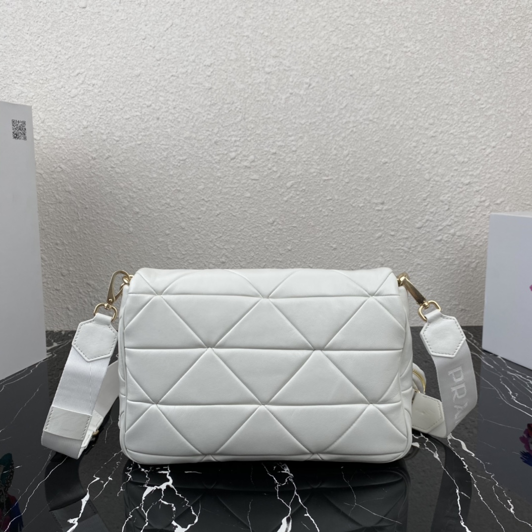 Pra*a system nappa patchwork bag