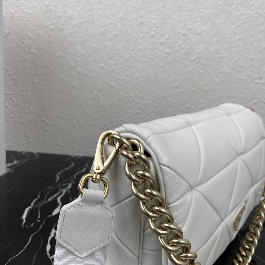 Pra*a system nappa patchwork bag