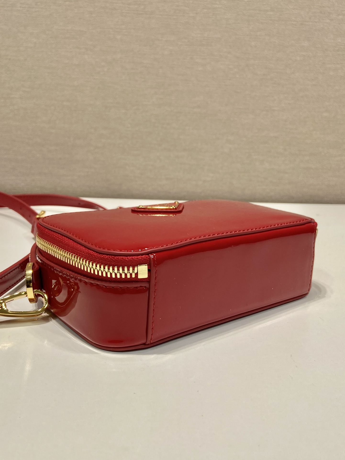 Pra*a odette patent leather mini-bag