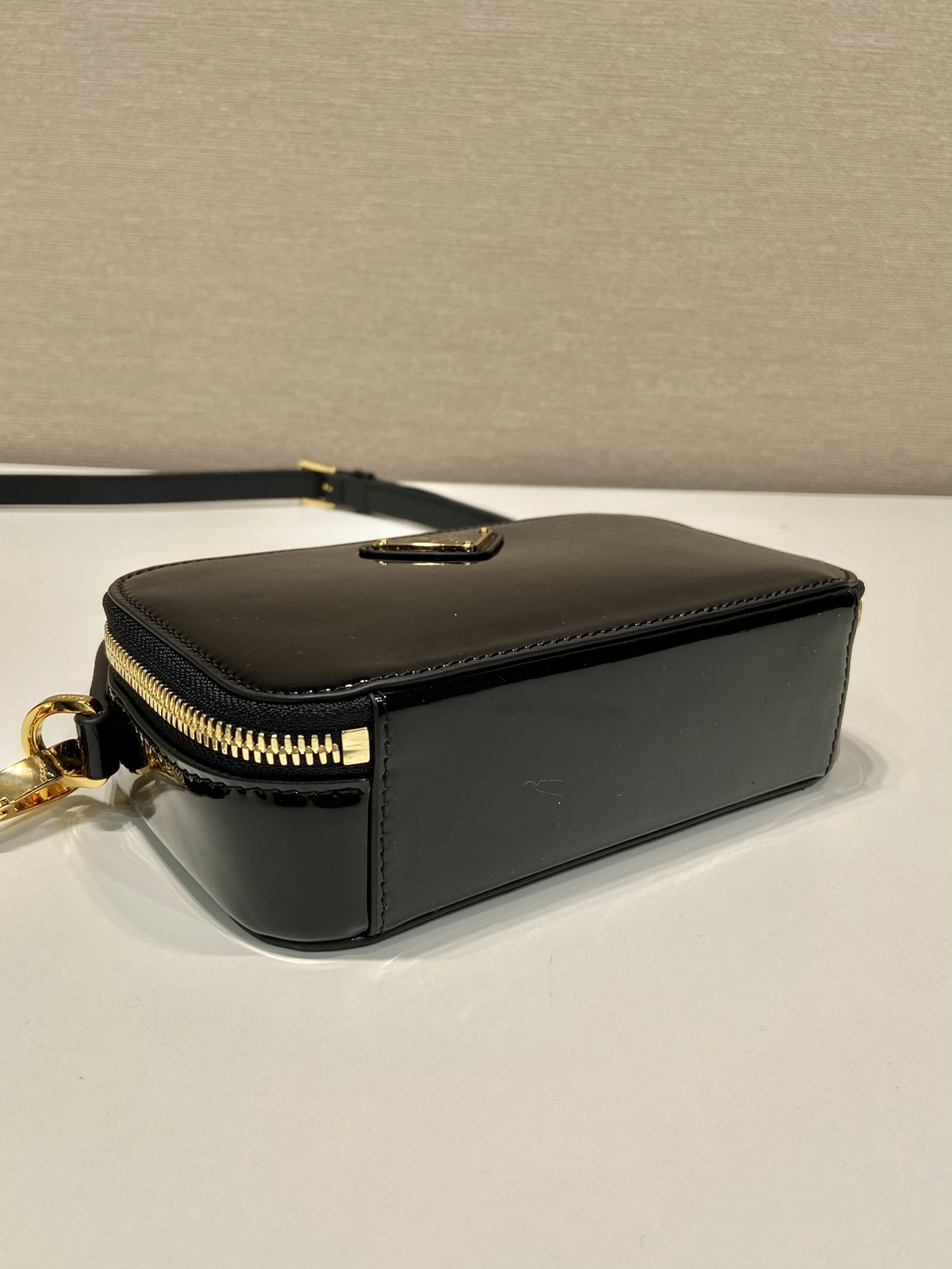 Pra*a odette patent leather mini-bag