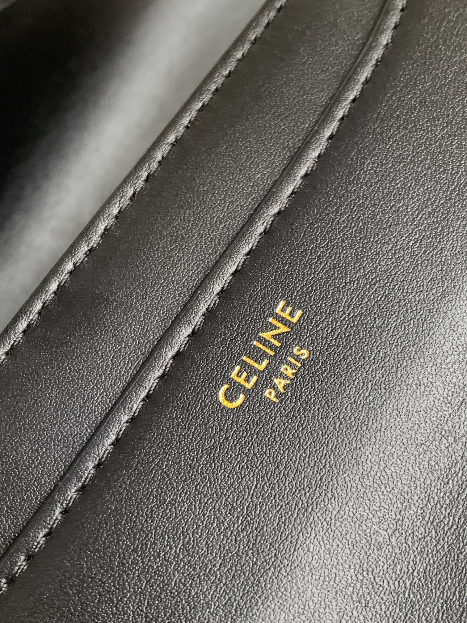 Ce**e small 16 bag in satinated calfskin black