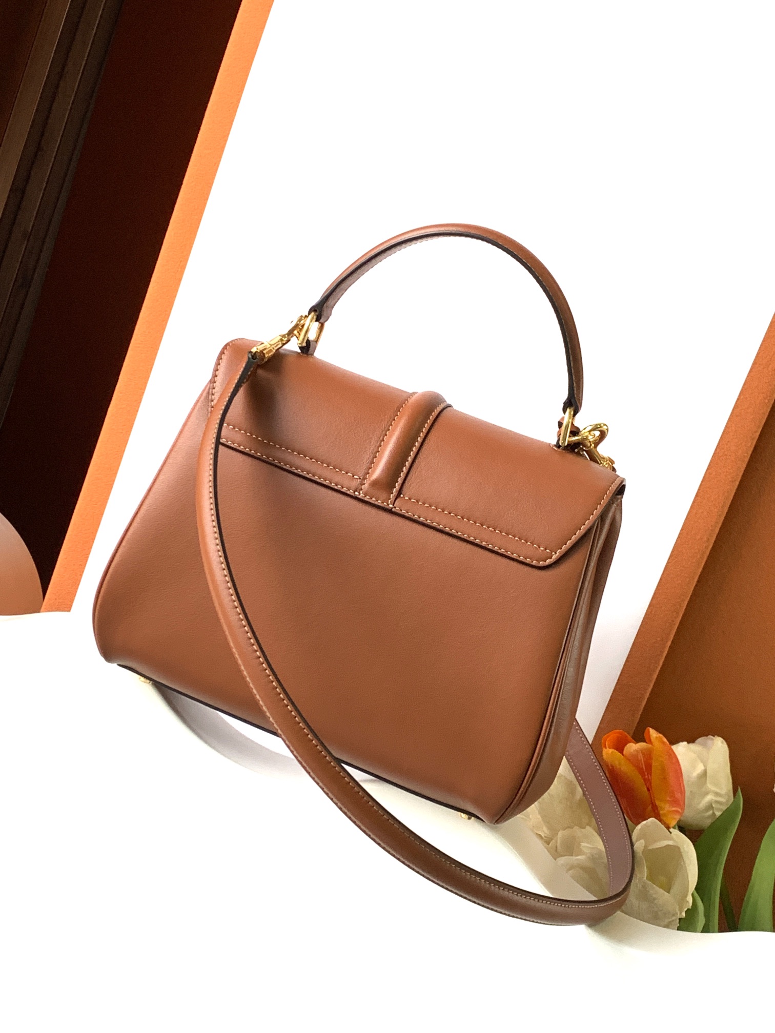 Ce**e small 16 bag in satinated calfskin