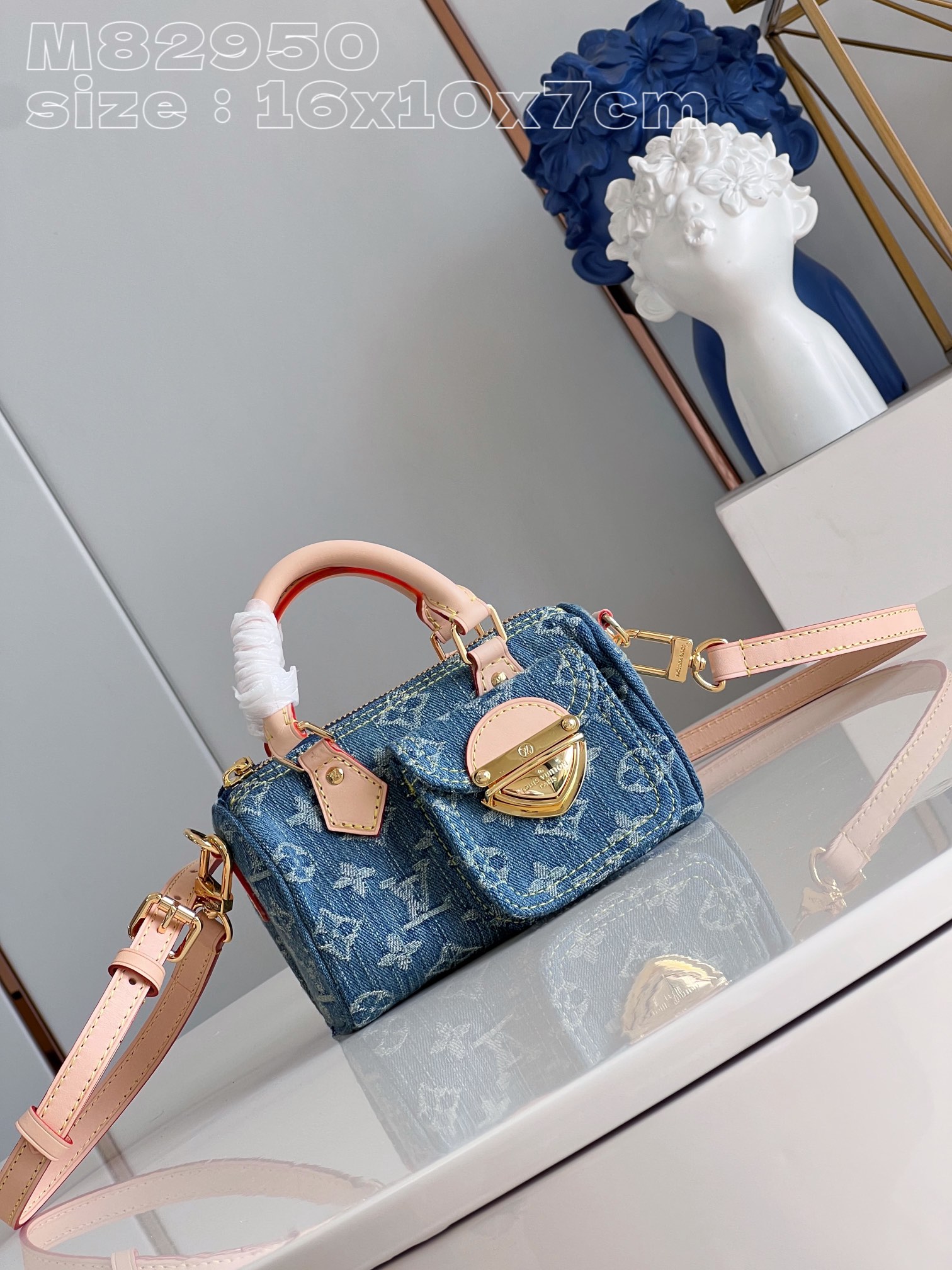 l**is V*t*n nano speedy monogram denim