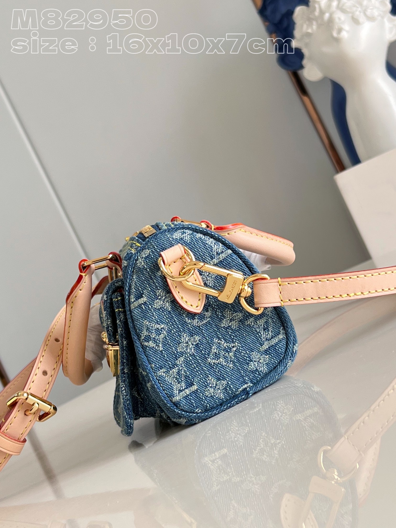 l**is V*t*n nano speedy monogram denim