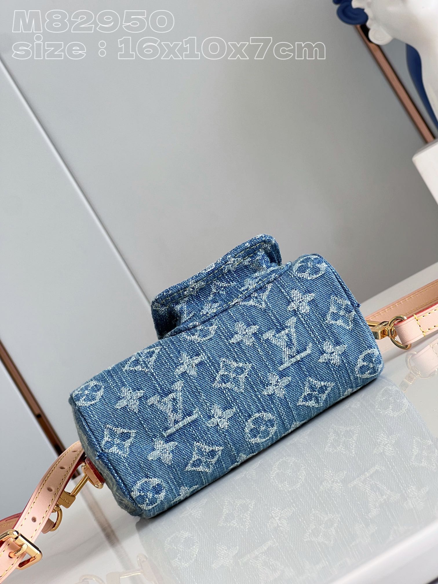 l**is V*t*n nano speedy monogram denim