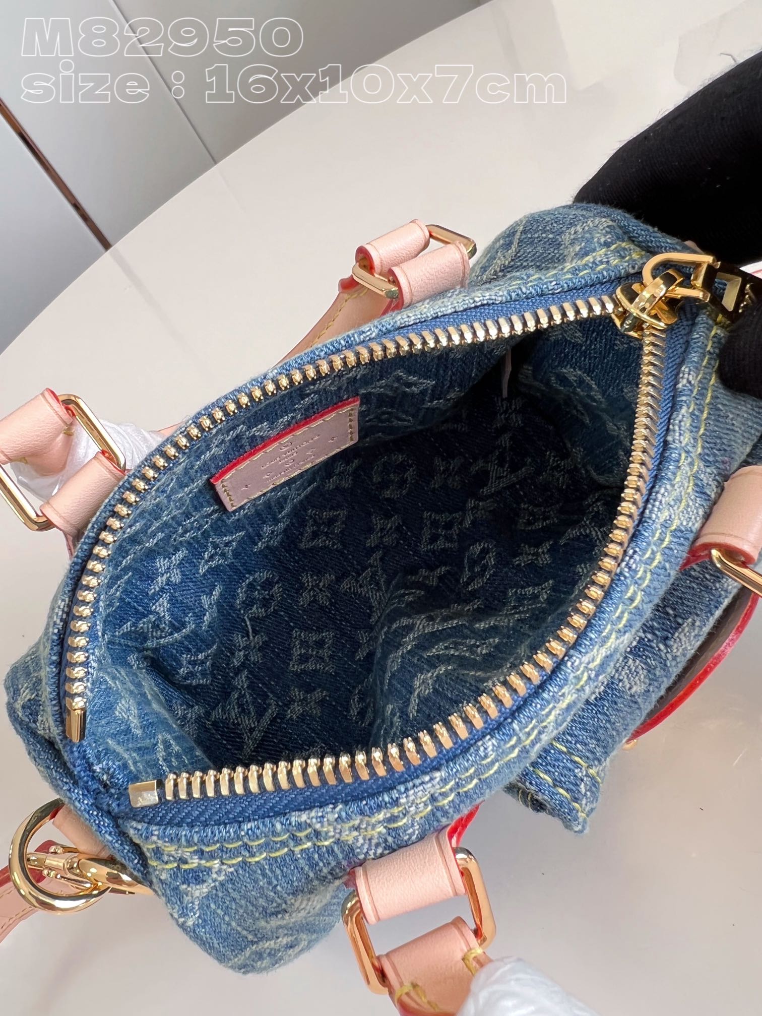 l**is V*t*n nano speedy monogram denim