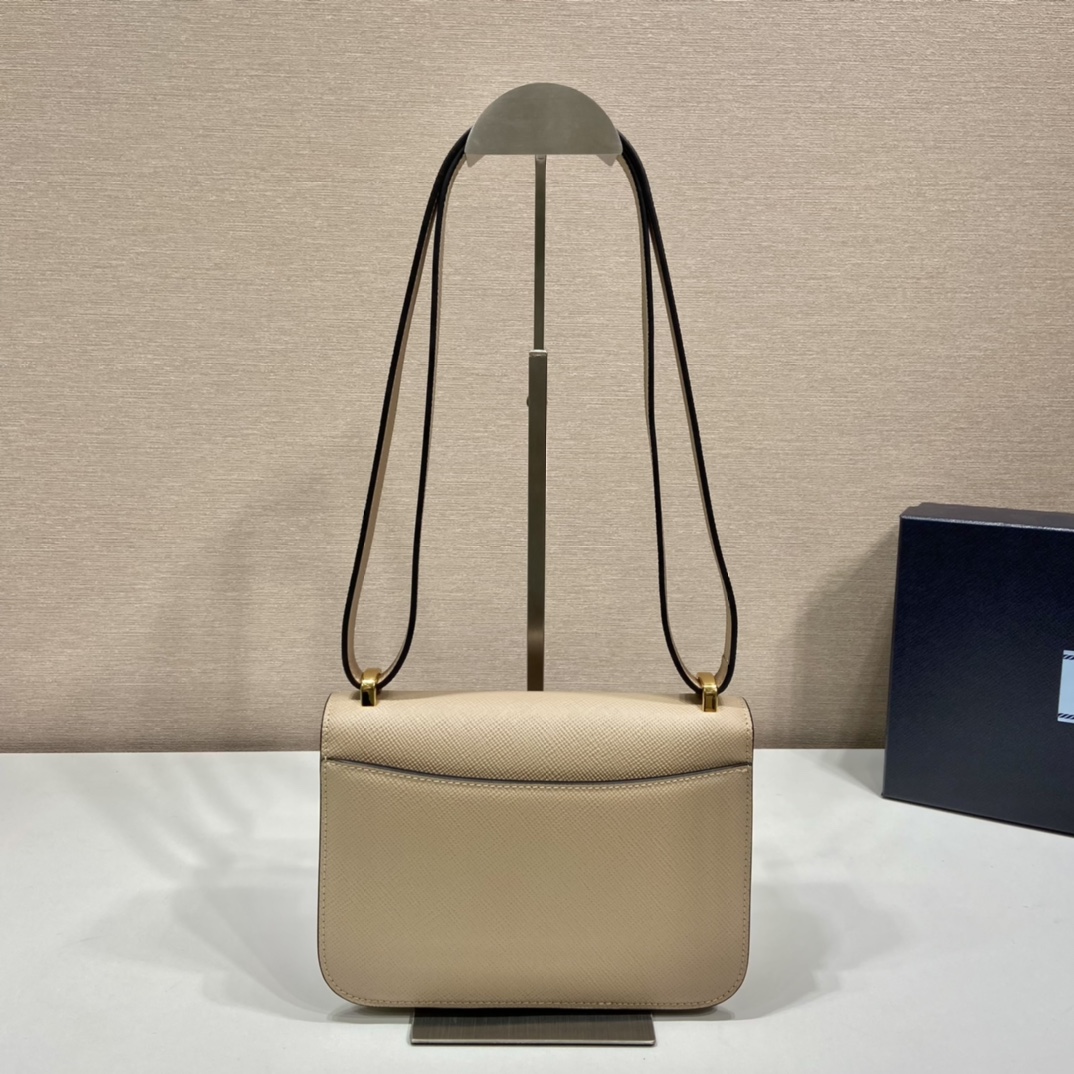 Pra*a saffiano leather shoulder bag