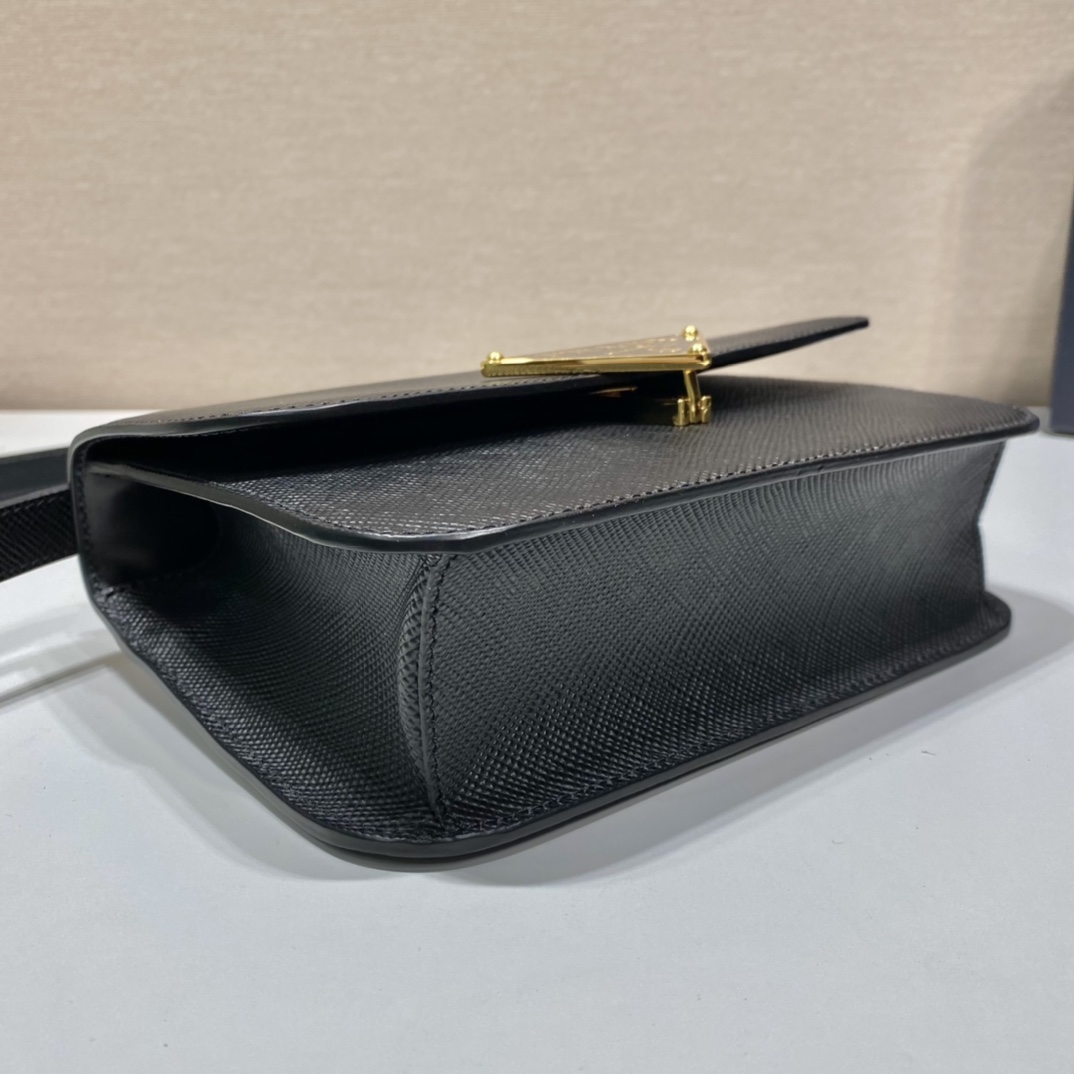 Pra*a saffiano leather shoulder bag