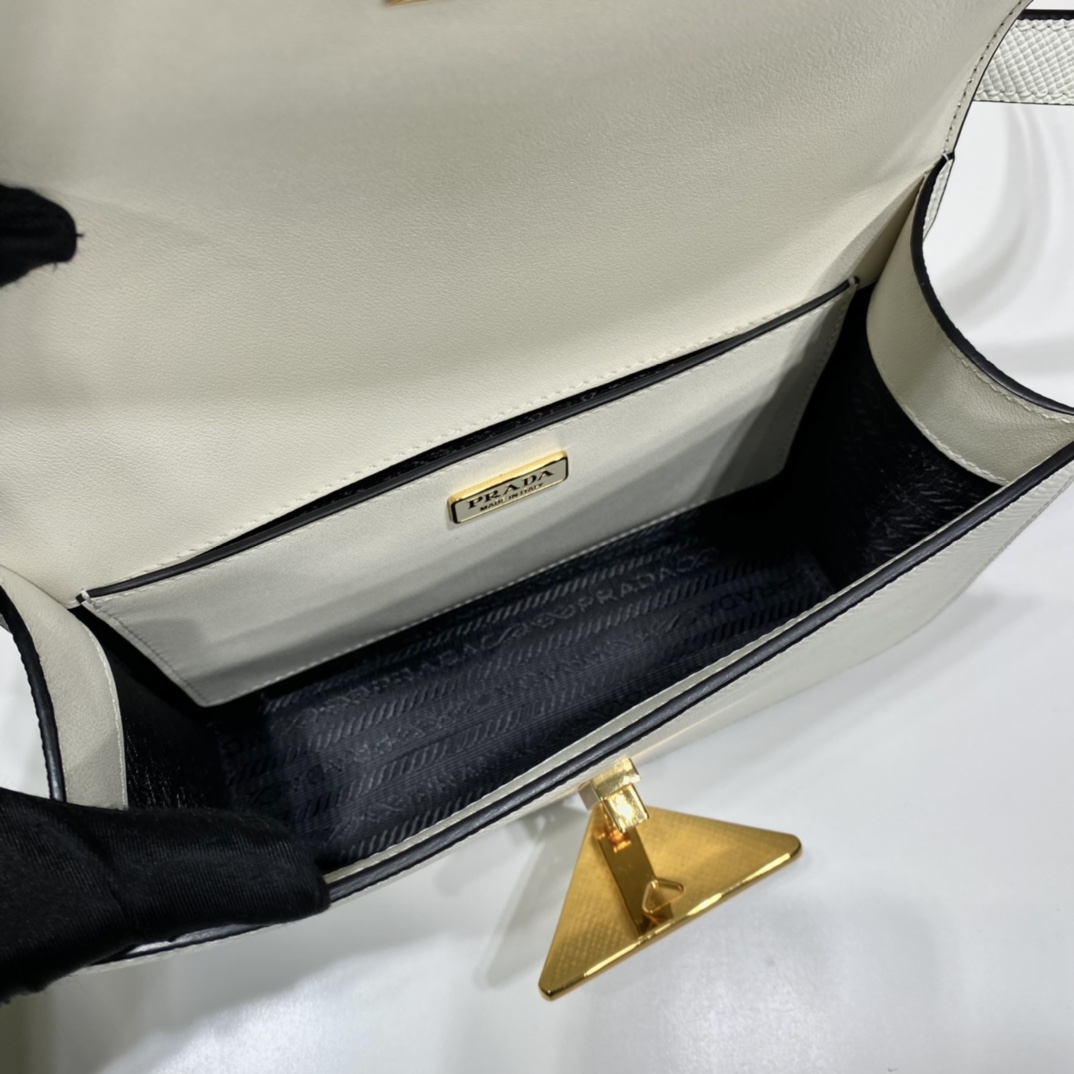 Pra*a saffiano leather shoulder bag