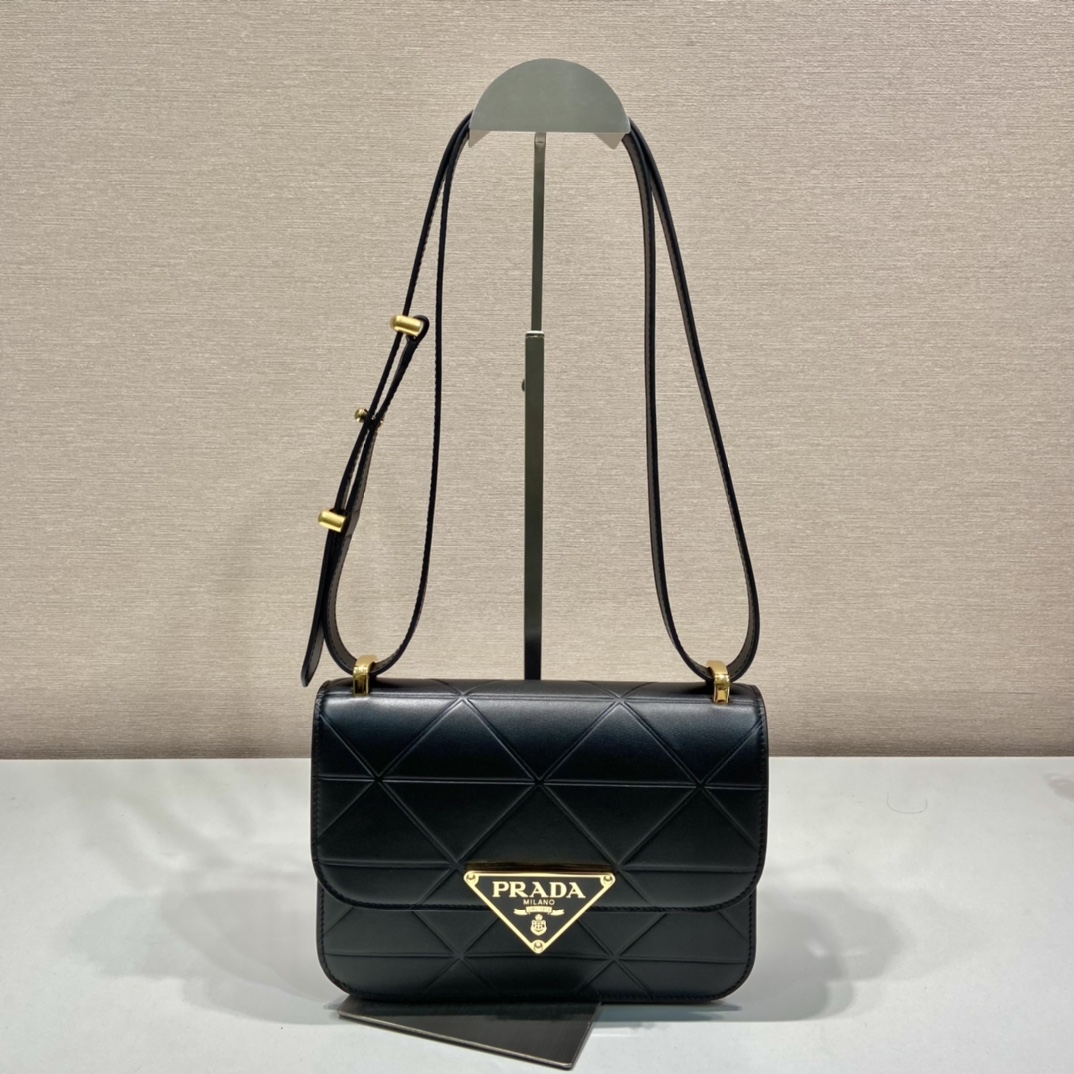 Pra*a saffiano leather shoulder bag