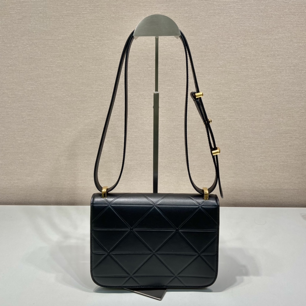 Pra*a saffiano leather shoulder bag