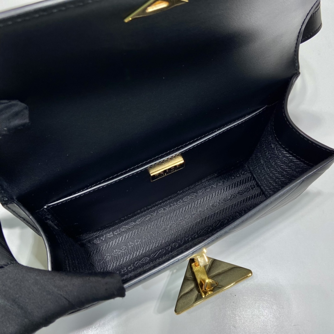 Pra*a saffiano leather shoulder bag