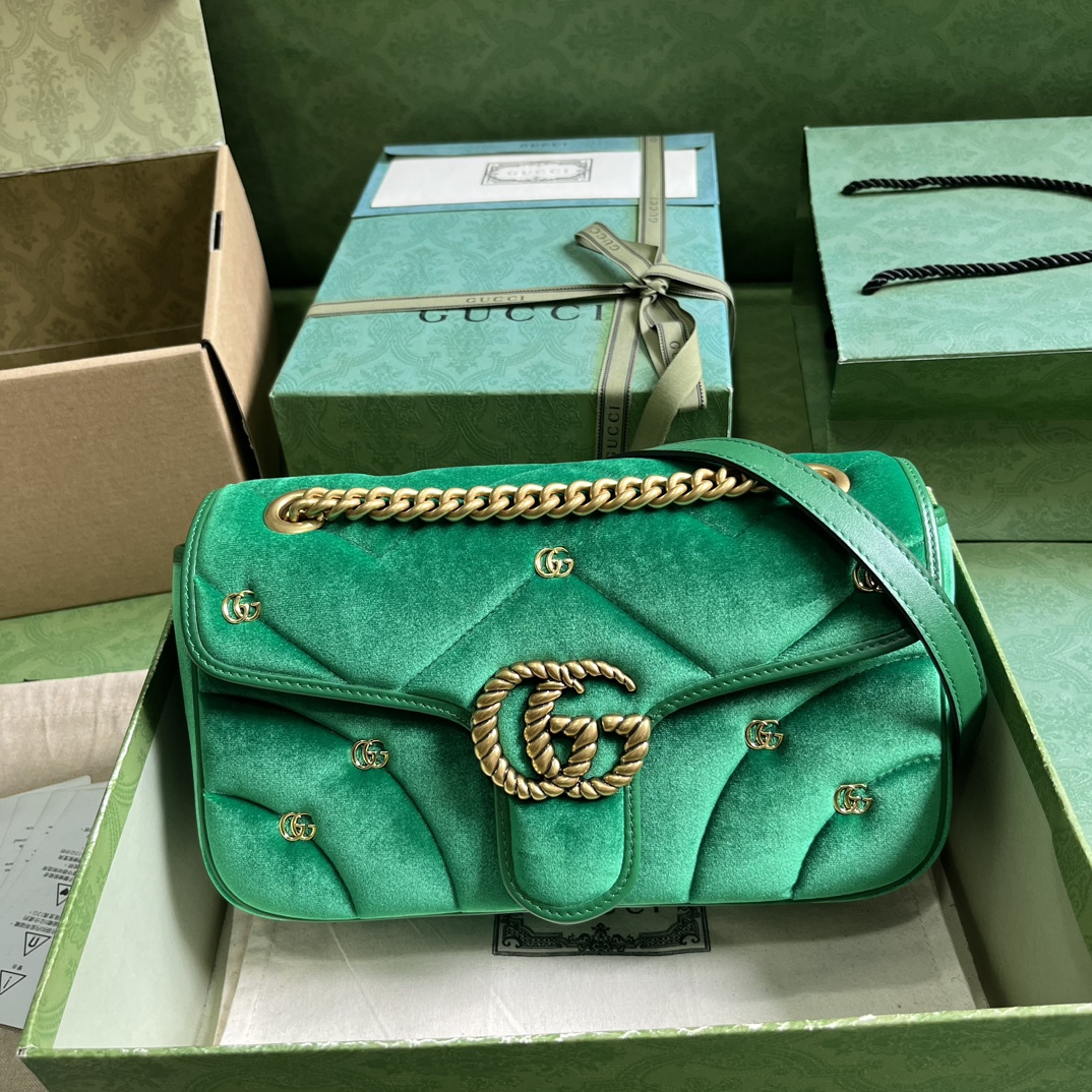 G*u*i gg marmont small velvet shoulder bag