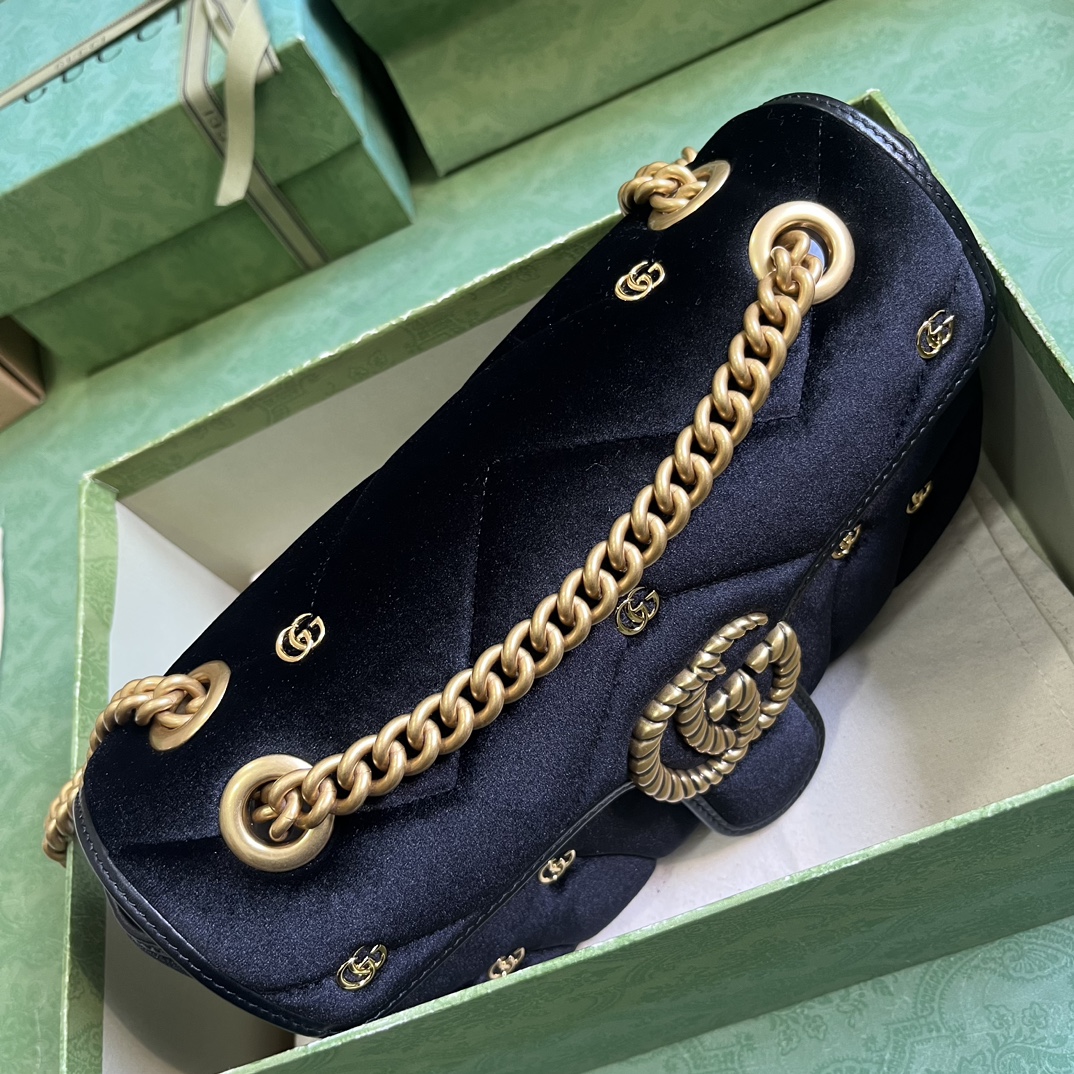 G*u*i gg marmont small velvet shoulder bag
