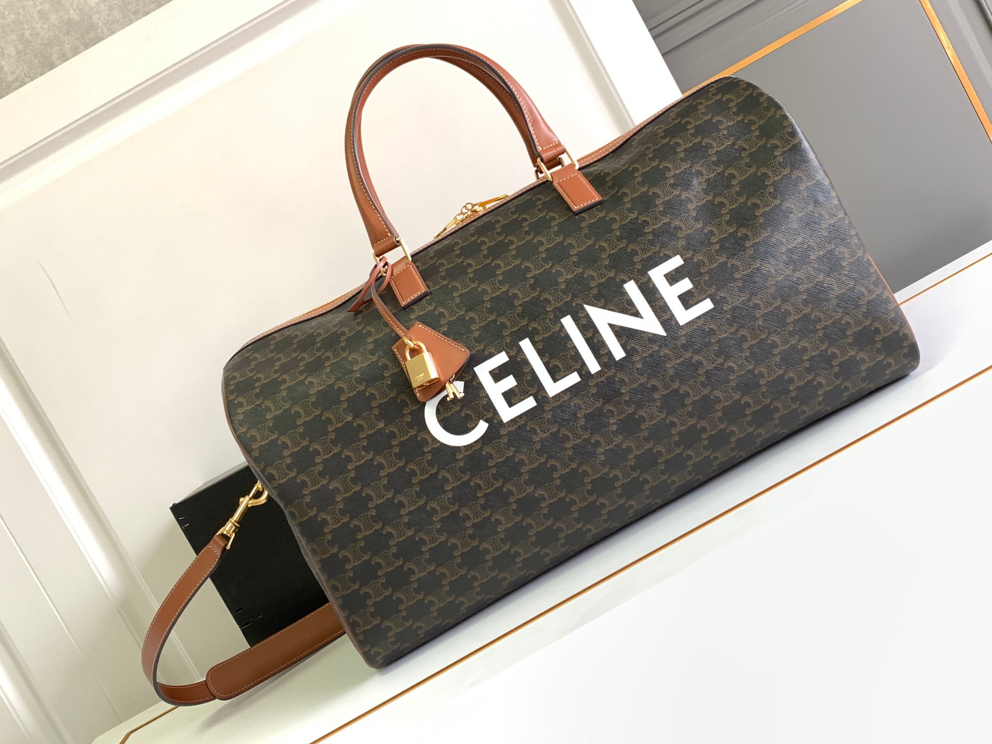 Ce**e large travel bag in triomphe canvas