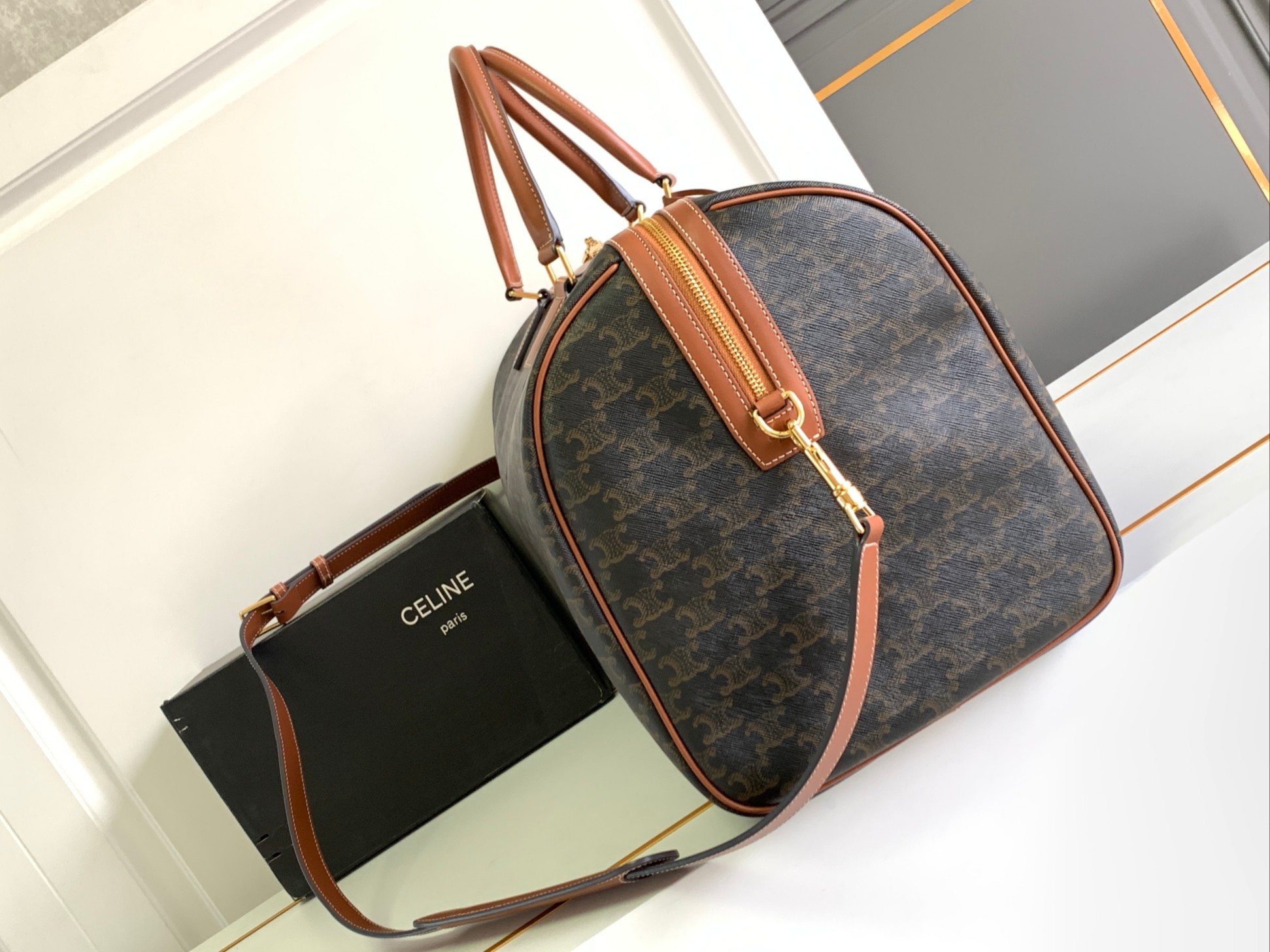 Ce**e large travel bag in triomphe canvas