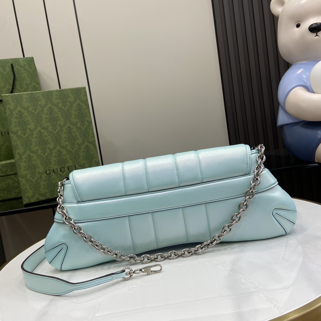 G*u*i horsebit chain medium shoulder bag