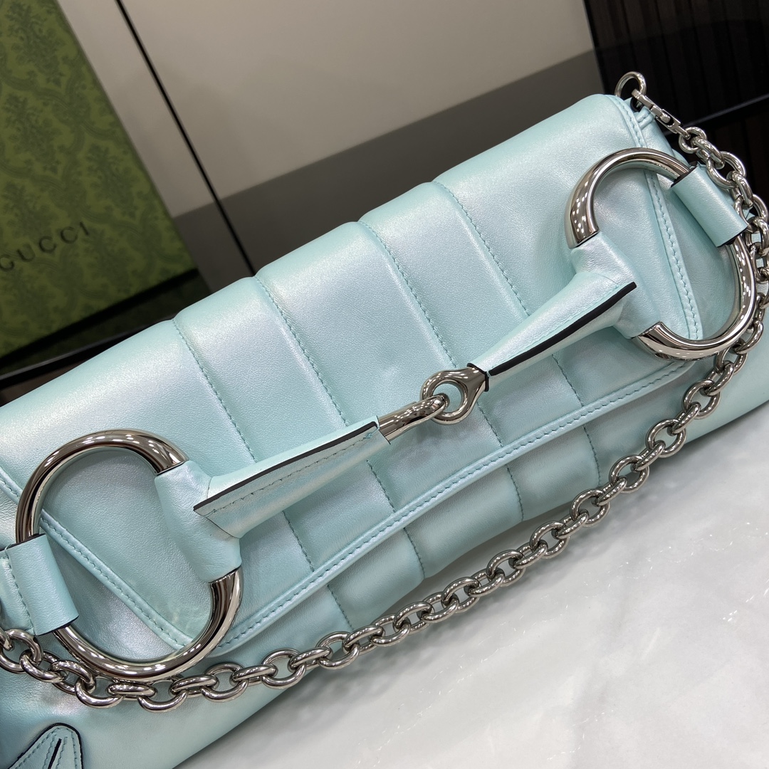 G*u*i horsebit chain medium shoulder bag