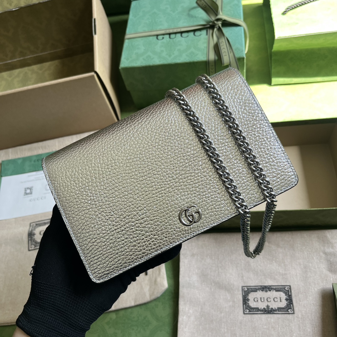 G*u*i gg marmont leather mini chain bag