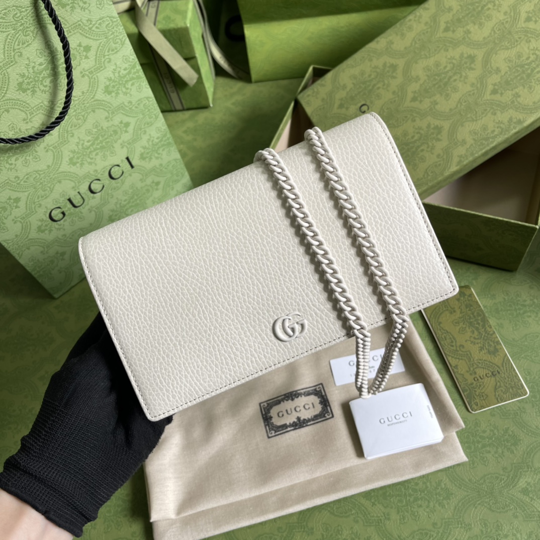 G*u*i gg marmont leather mini chain bag