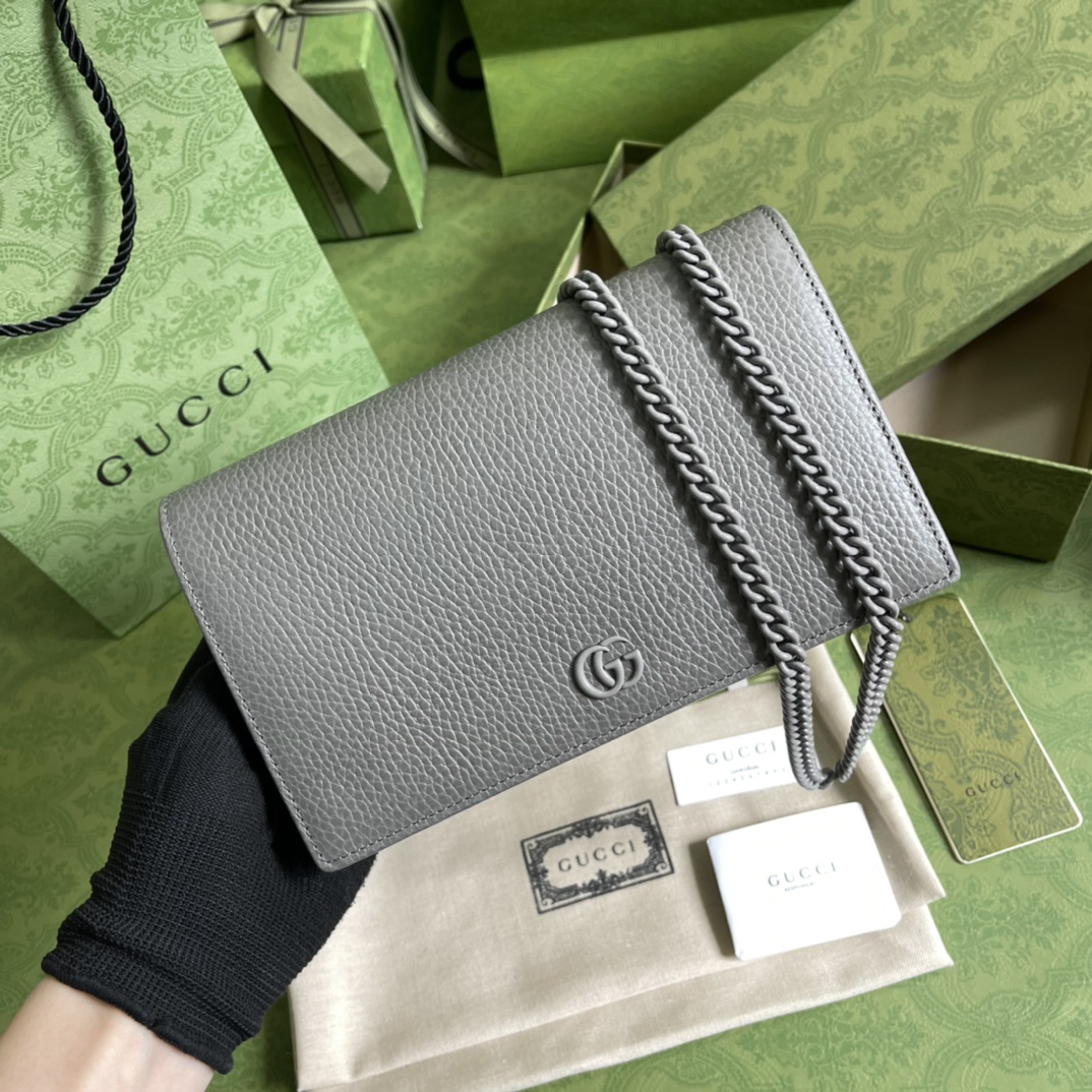 G*u*i gg marmont leather mini chain bag