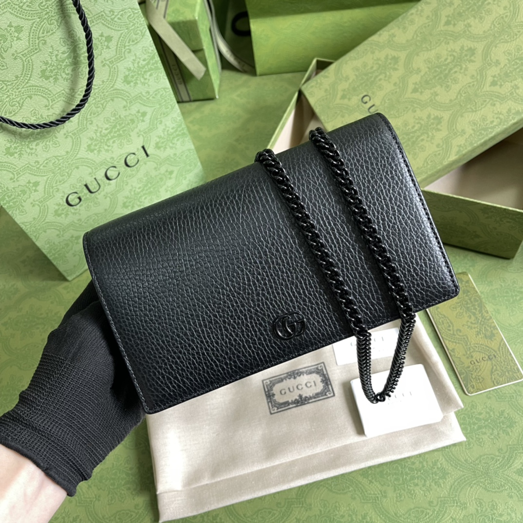 G*u*i gg marmont leather mini chain bag