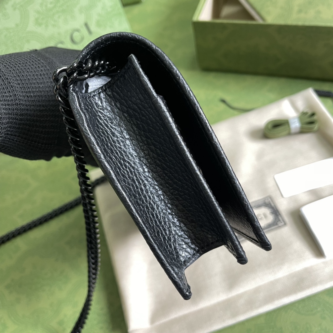 G*u*i gg marmont leather mini chain bag