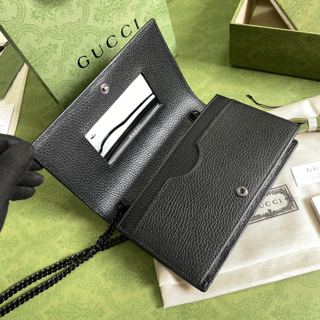G*u*i gg marmont leather mini chain bag