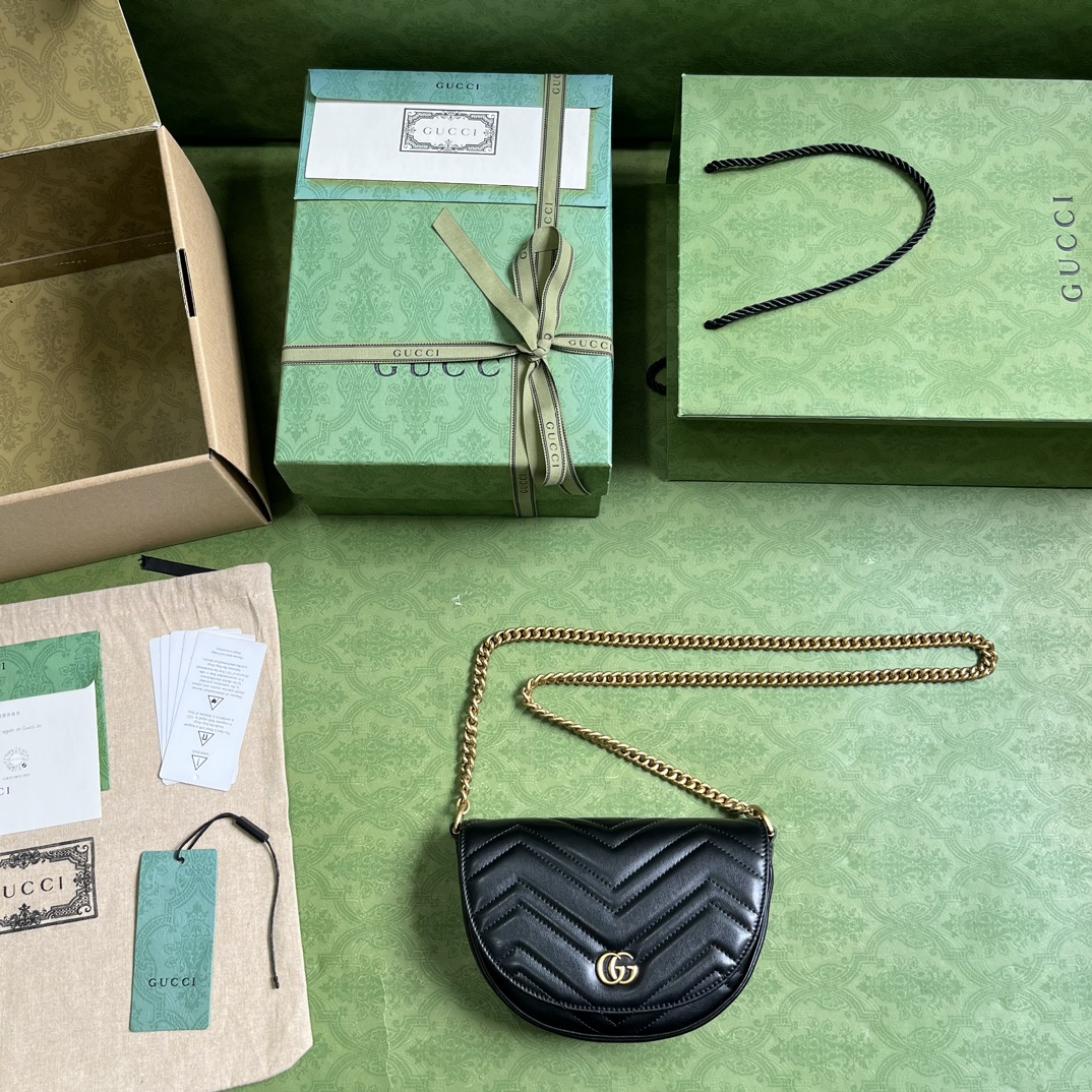 G*u*i gg marmont matelassÉ chain mini bag