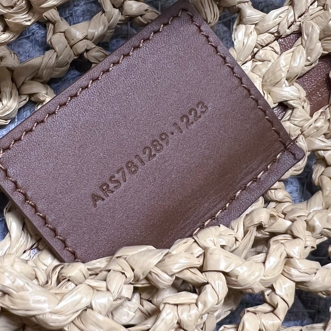 YSL OXALIS BAG IN RAFFIA MACRAMÉ