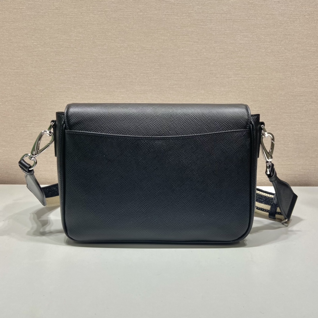Pra*a saffiano leather shoulder bag