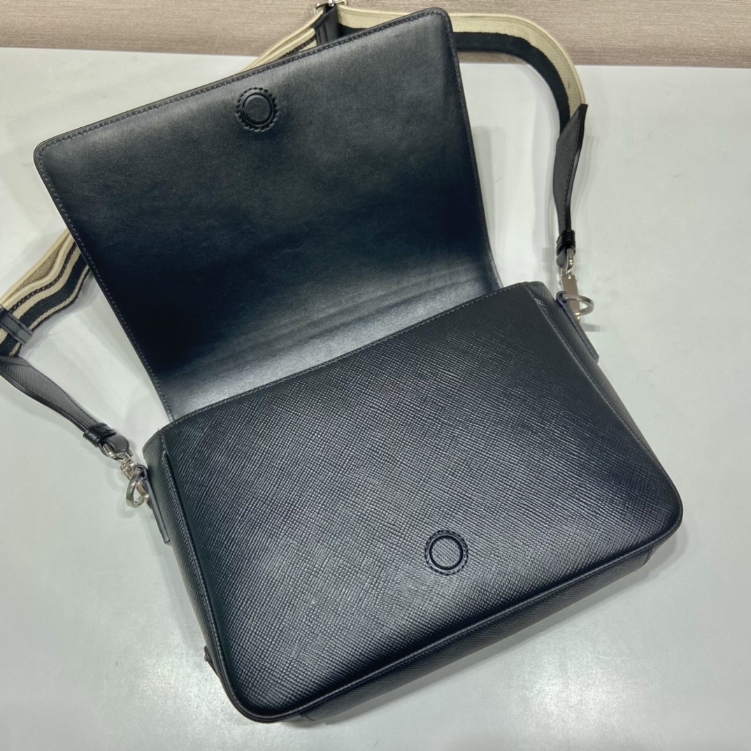 Pra*a saffiano leather shoulder bag
