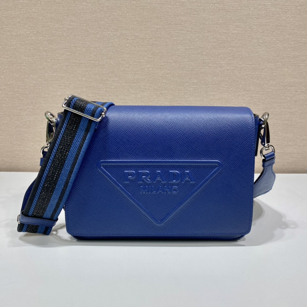 Pra*a saffiano leather shoulder bag