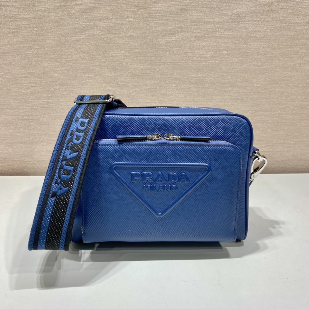 Pra*a saffiano leather shoulder bag