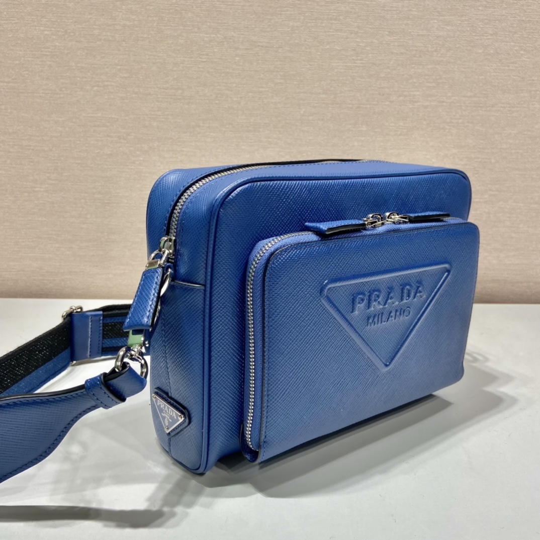 Pra*a saffiano leather shoulder bag