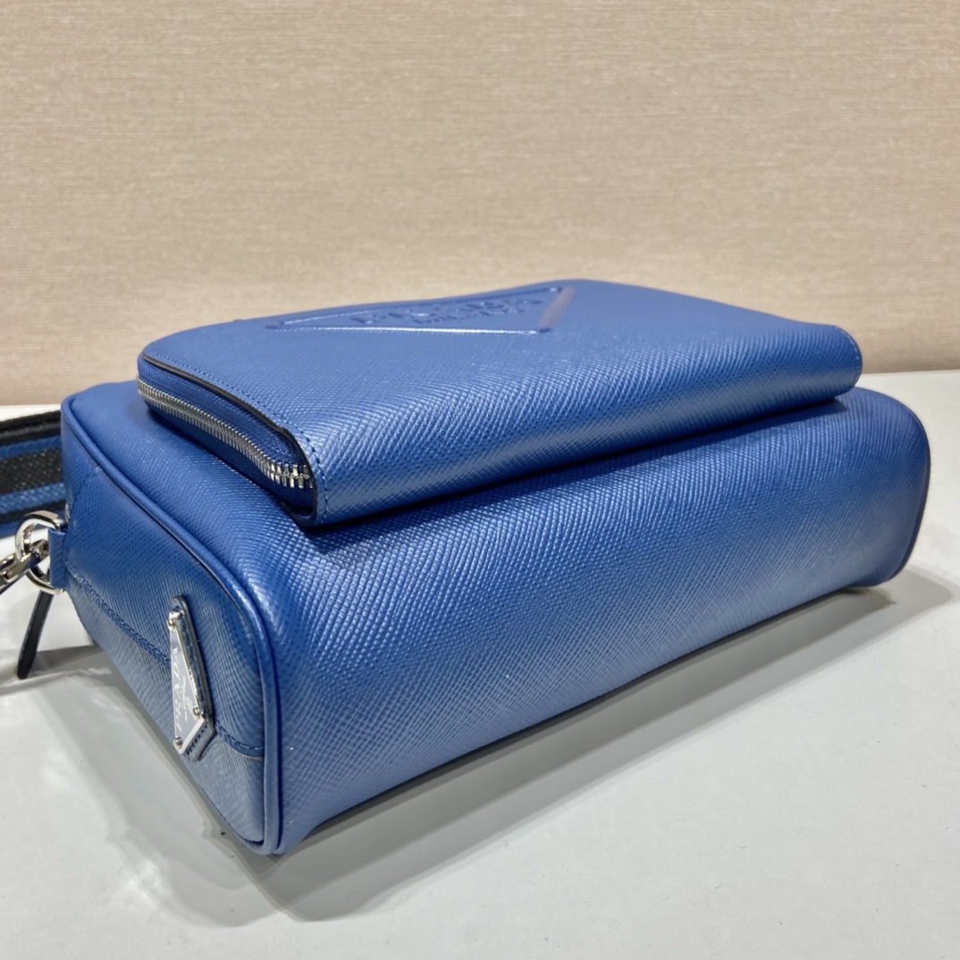 Pra*a saffiano leather shoulder bag