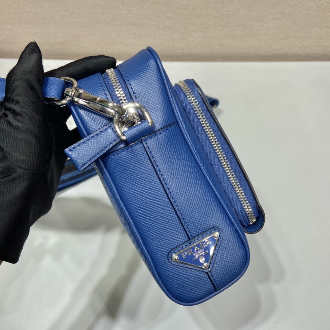 Pra*a saffiano leather shoulder bag