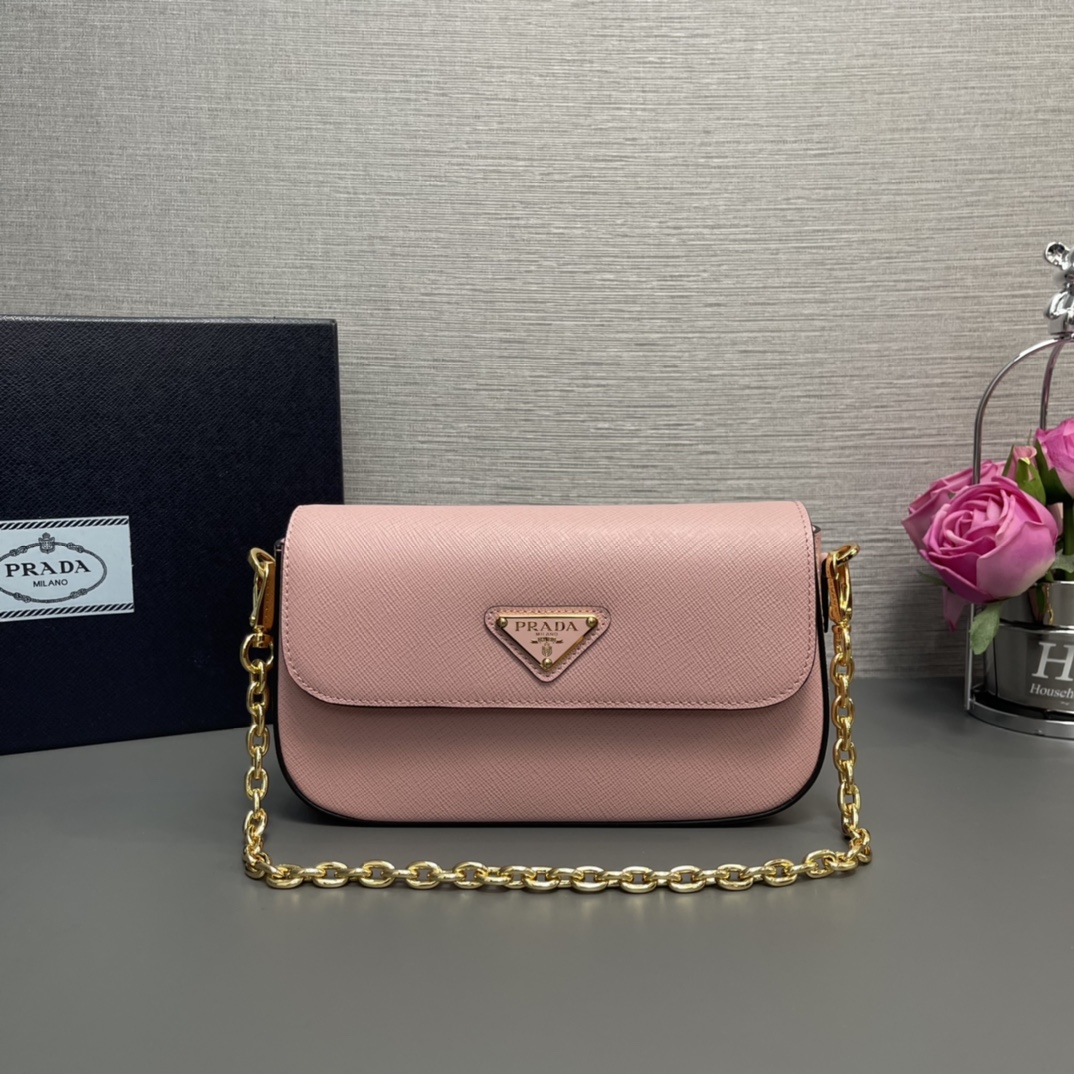 Pra*a saffiano leather mini-bag